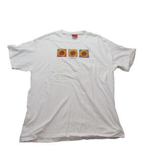 Sonoma Shirt Womens Large White Sunflower America Graphic Tee Summer  USA
